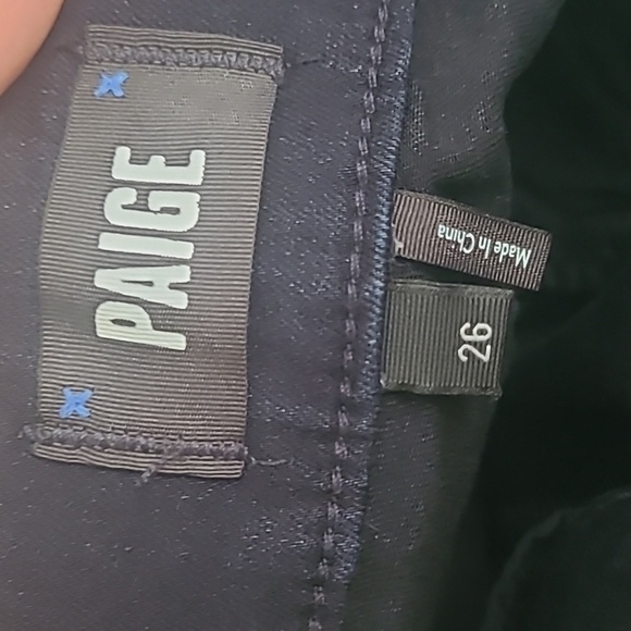 Paige Blake High-Rise Straight Leg Stunner Luxe Coating jeans Size 26 - Picture 15 of 16